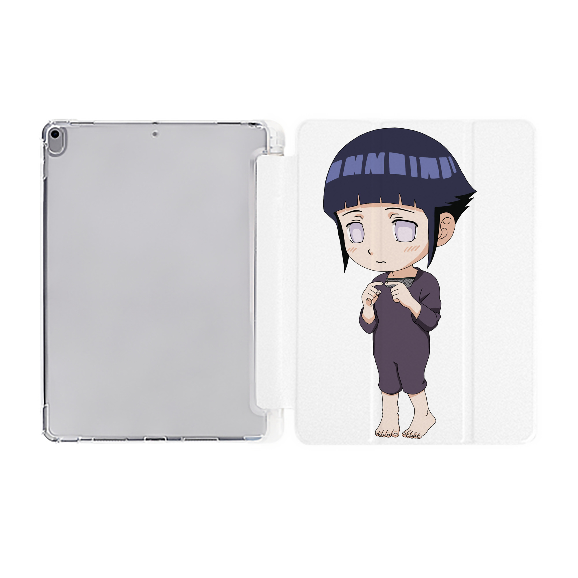 （画像用） NARUTO -ナルト- 日向ヒナタ Hyūga Hinata IPad ケース ペン収納付き 三つ折りスタンド PUレザー×シリコン 対応機種9.5/10.5/10.9インチ
